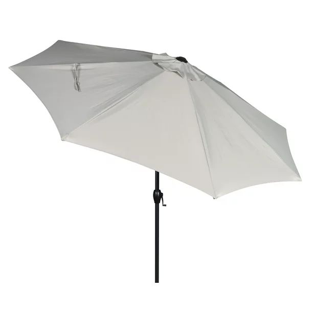 Mainstays 9ft Stone Round Outdoor Tilting Market Patio Umbrella with Crank | Walmart (US)
