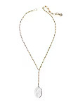 Gibson 24K Antique Goldplated Crystal Intaglio Necklace | Saks Fifth Avenue