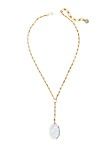 Gibson 24K Antique Goldplated Crystal Intaglio Necklace | Saks Fifth Avenue
