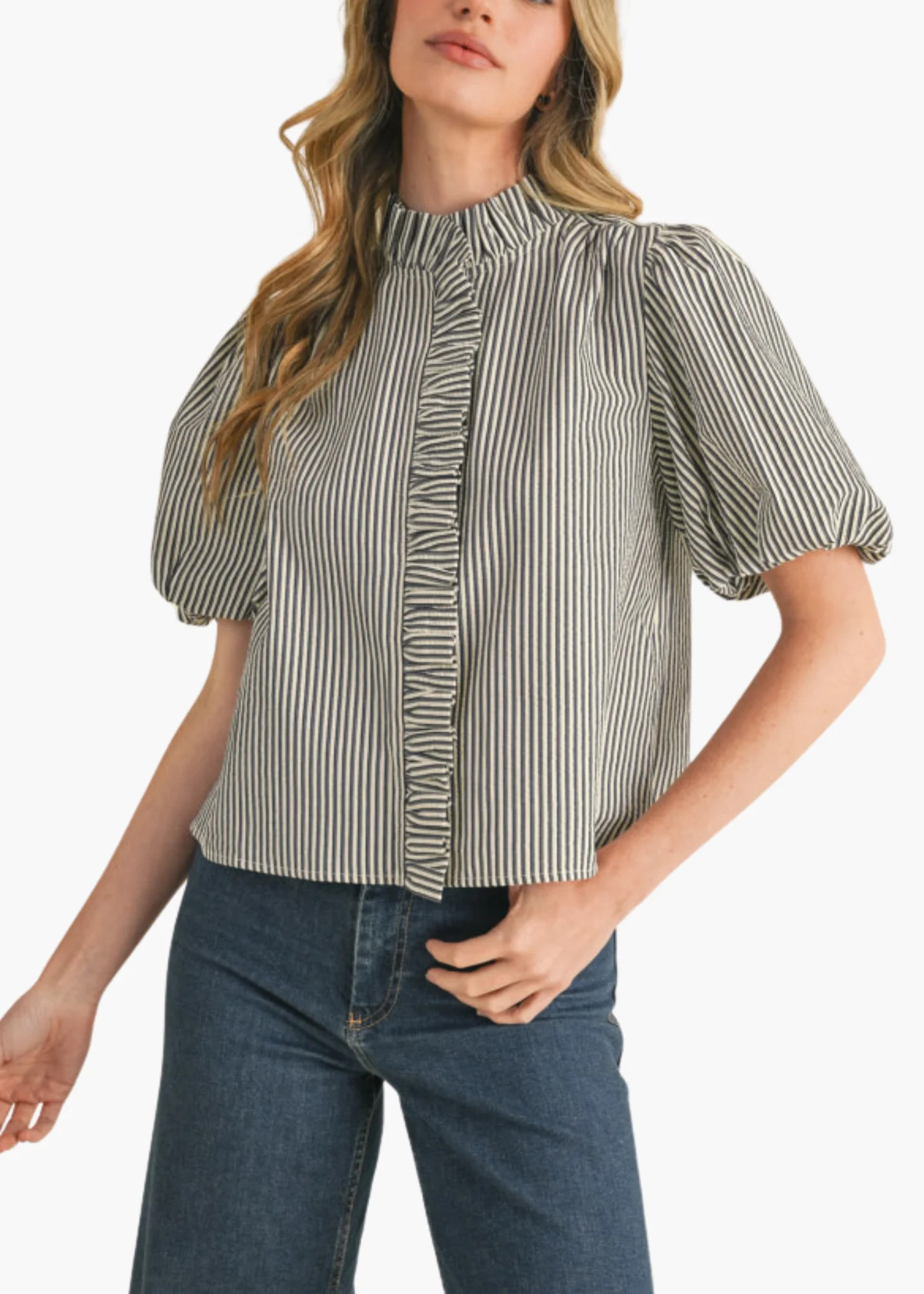 Ivy Top in Dark Denim | Poppy and Pink