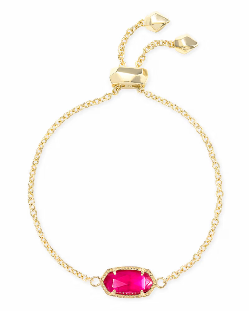 Elaina Gold Adjustable Chain Bracelet in Azalea Illusion | Kendra Scott