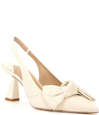 Antonio Melani Lenore Leather Bow Slingback Pumps | Dillard's | Dillard's
