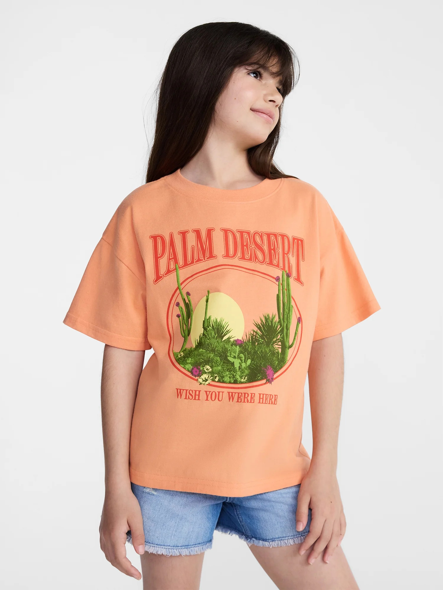 Weekend Academy Girls Graphic Cotton Tee with Short Sleeves, Sizes 4-18 - Walmart.com | Walmart (US)