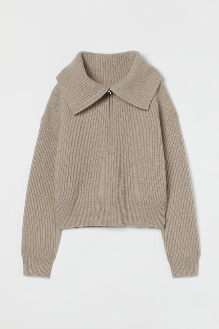 Zip-top cashmere jumper | H&M (UK, MY, IN, SG, PH, TW, HK)