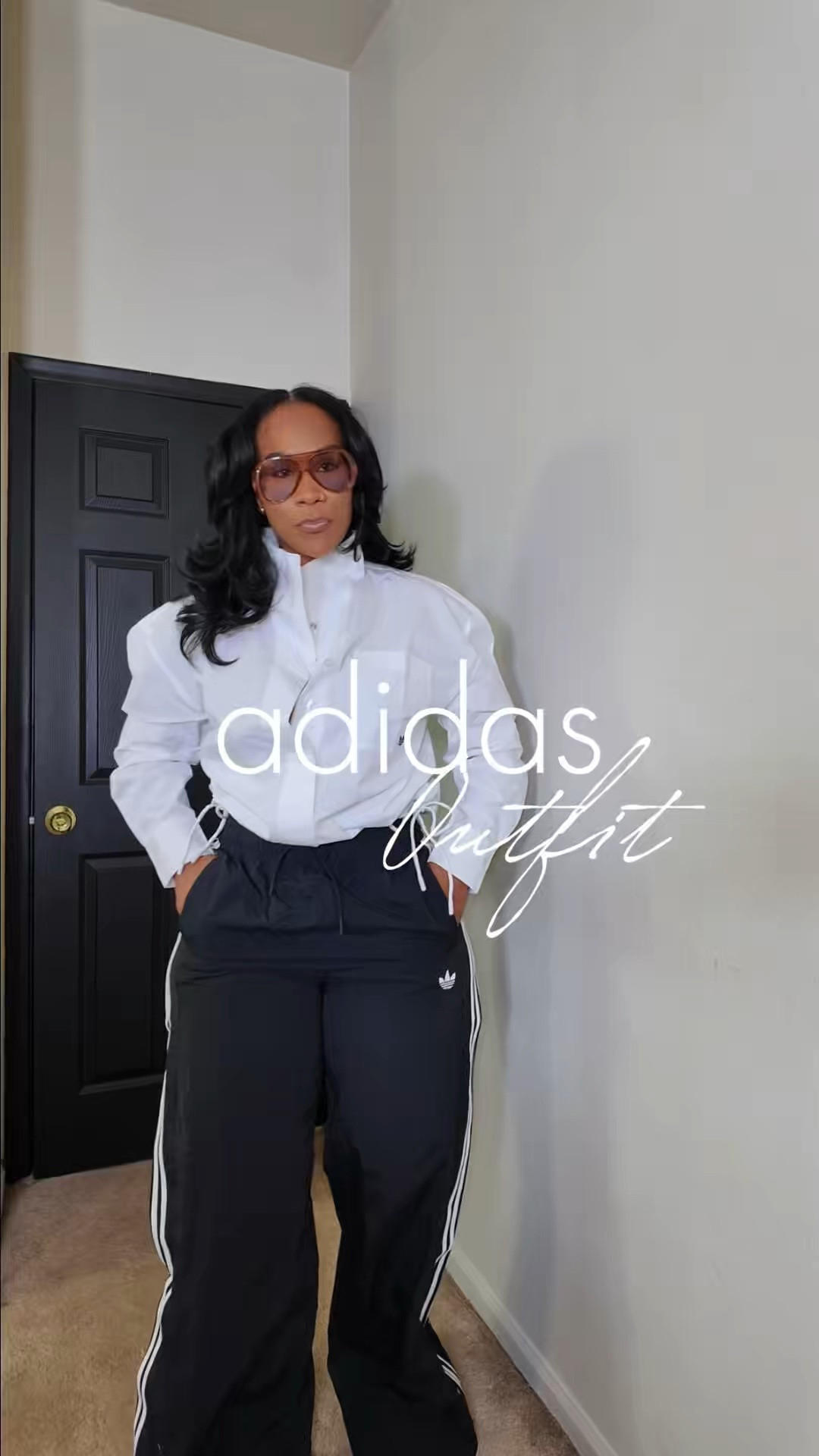 @adidas x asos 
Hurry few sizes left!!

I’m 5’7 180lbs 
Top: Medium | Small 
Bottoms: Large