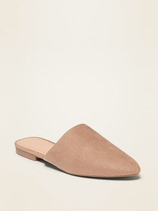 Faux-Suede Almond-Toe Mule Flats for Women | Old Navy (US)