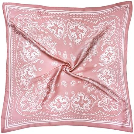 VANLINKER 27.5 Inches Silk Head Scarf for Women Men Vintage Bandanas Satin Hair Scarf Silk Wrap N... | Amazon (US)