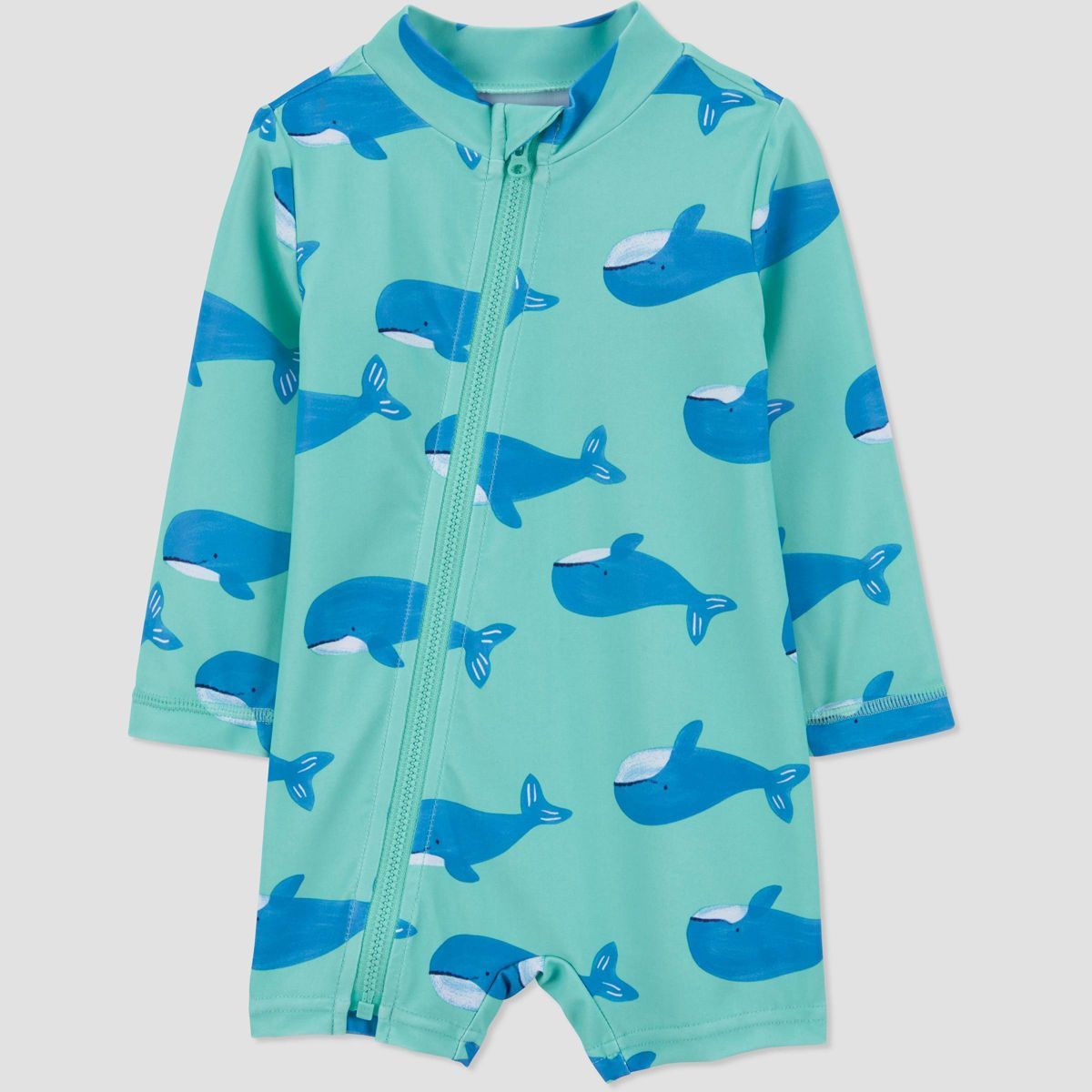 Carter's Just One You®️ Baby Boys' Long Sleeve Whale Printed One Piece Rash Guard | Target