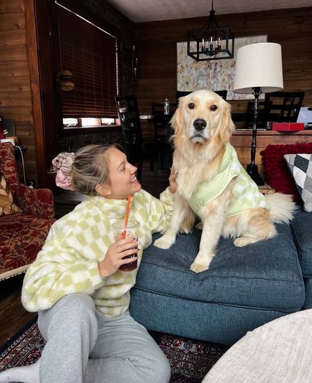 Happy Thanksgiving! All cozy with Charly. I linked similar matching loungewear and jackets for you and your dog!

#LTKCyberWeek #LTKsalealert #LTKstyletip