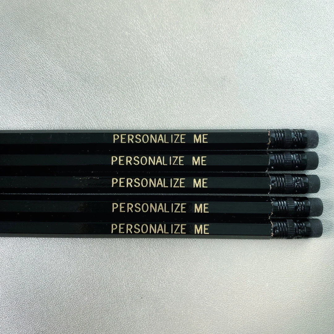 Black Set  Custom Personalized Pencils  Personalized Teacher - Etsy | Etsy (US)