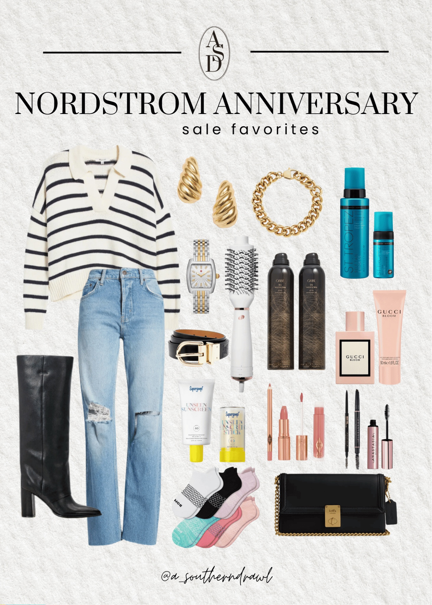 Date Night NSALE Outfit Inspo

Fit tips: all tts

Nordstrom anniversary sale, Nordstrom, NSALE, sale alert, date night outfit, tall black boots, high waisted ripped jeans, striped sweater, striped v neck sweater, self tanner essentials, Oribe, hair care, t3, bombas socks 

#LTKSummerSales #LTKSaleAlert #LTKxNSale