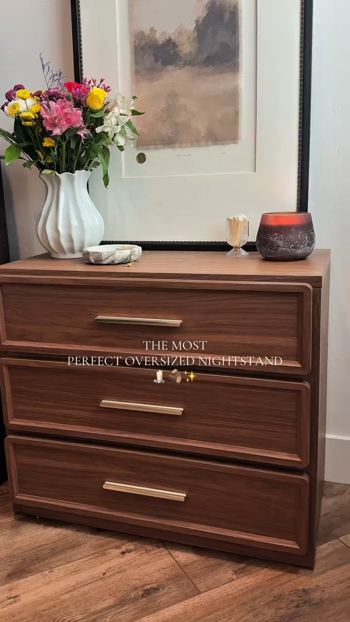 finding a nightstand that actually works with a king bed is a full-time job… and an affordable one?? rare 🤎 

 #LTKdayinmylife #LTKvlog #LTKHome