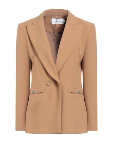 Simona Corsellini Woman Blazer Camel Size 12 Polyester, Viscose, Cotton, Elastane | YOOX (US)