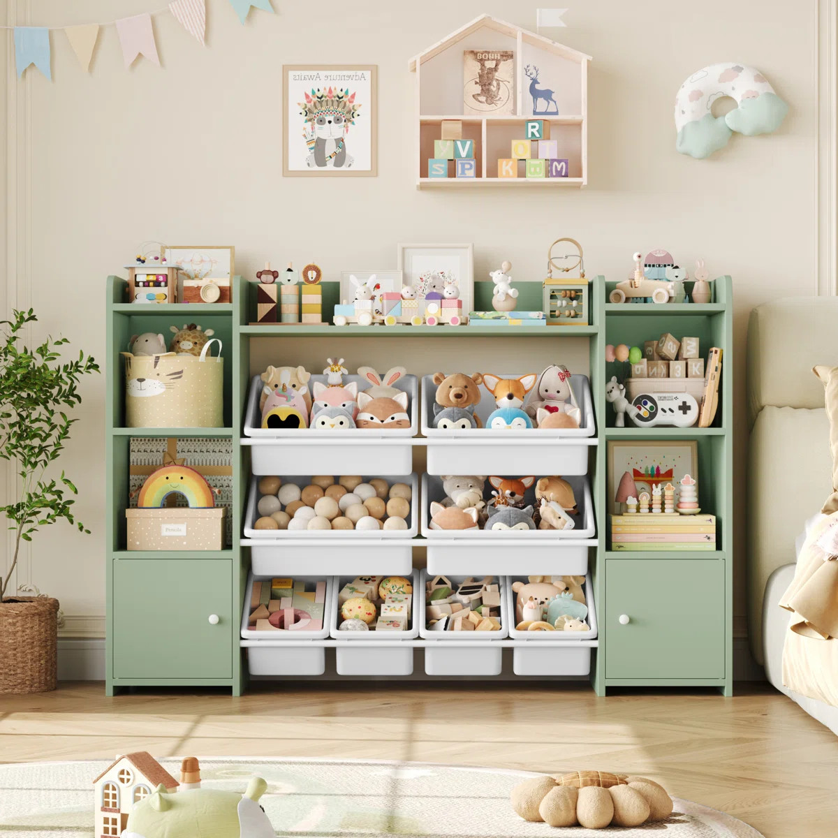 This playful 54" toy organizer is a fun and practical solution for keeping your child's play area... | Wayfair North America