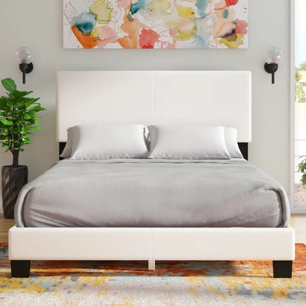 Carouthers Florence Upholstered Faux Leather Platform Bed | Wayfair North America