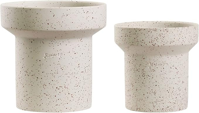 Ceramic Pots with Drainage Hole, Set of 2, 4.7+5.9 inch, Planters for Indoor Outdoor Flowers Plan... | Amazon (US)