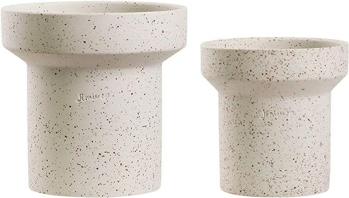 Ceramic Pots with Drainage Hole, Set of 2, 4.7+5.9 inch, Planters for Indoor Outdoor Flowers Plan... | Amazon (US)