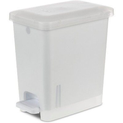 2.7gal Step Trash Can Clear - Brightroom™: Small Pedal-Operated Lid, Bathroom Garbage, Indoor Rectangle, Textured Plastic | Target
