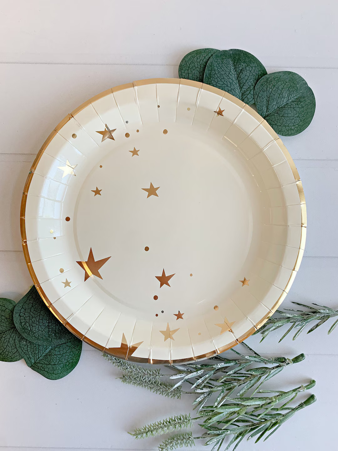 Cream Star Dinner Paper Plates - Etsy | Etsy (US)