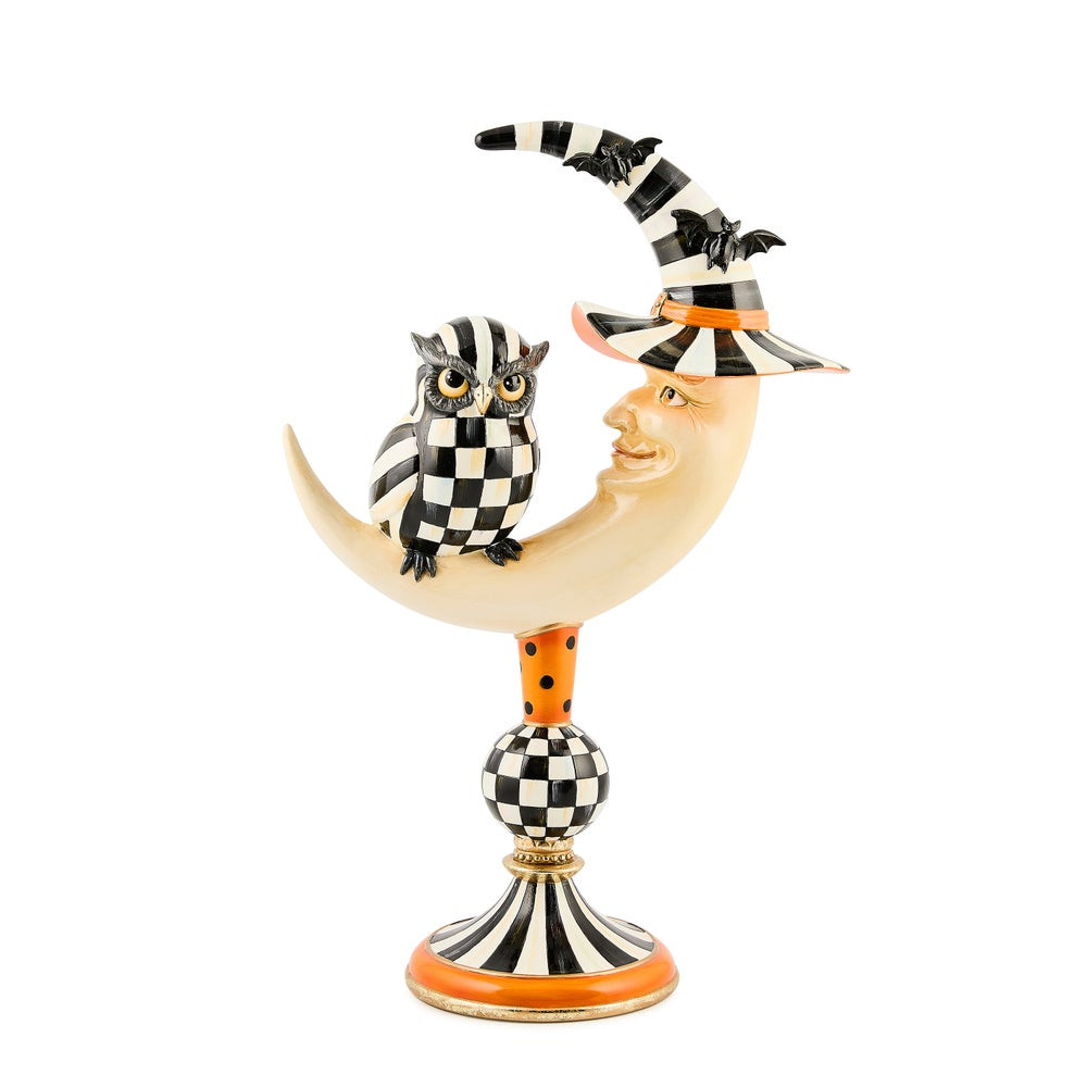 Courtly Owl On Moon Figure | MacKenzie-Childs