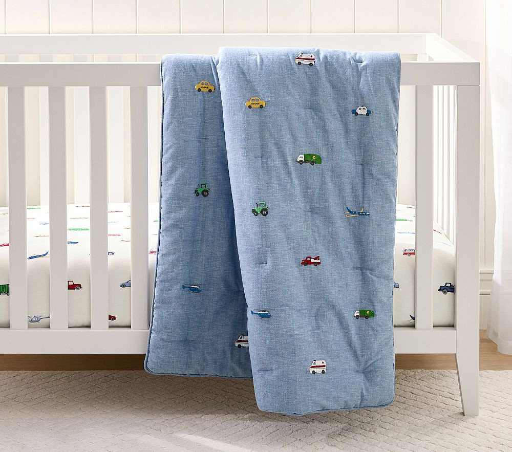 Trace Transportation Baby Quilt | Pottery Barn Kids
