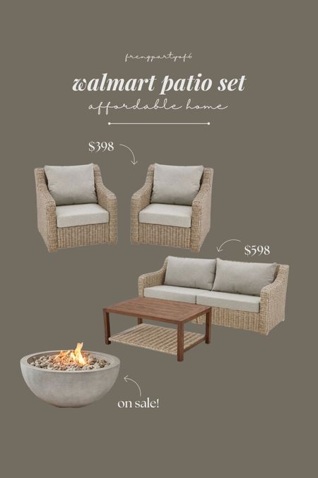 Walmart’s newest patio set for 2024! This patio set is so cute, I saw it in the store and looks like great quality. It does have darker gray cushions and the chairs do not swivel, just a heads up. Still a great affordable price! Includes covers too!

#LTKSeasonal #LTKhome #LTKstyletip