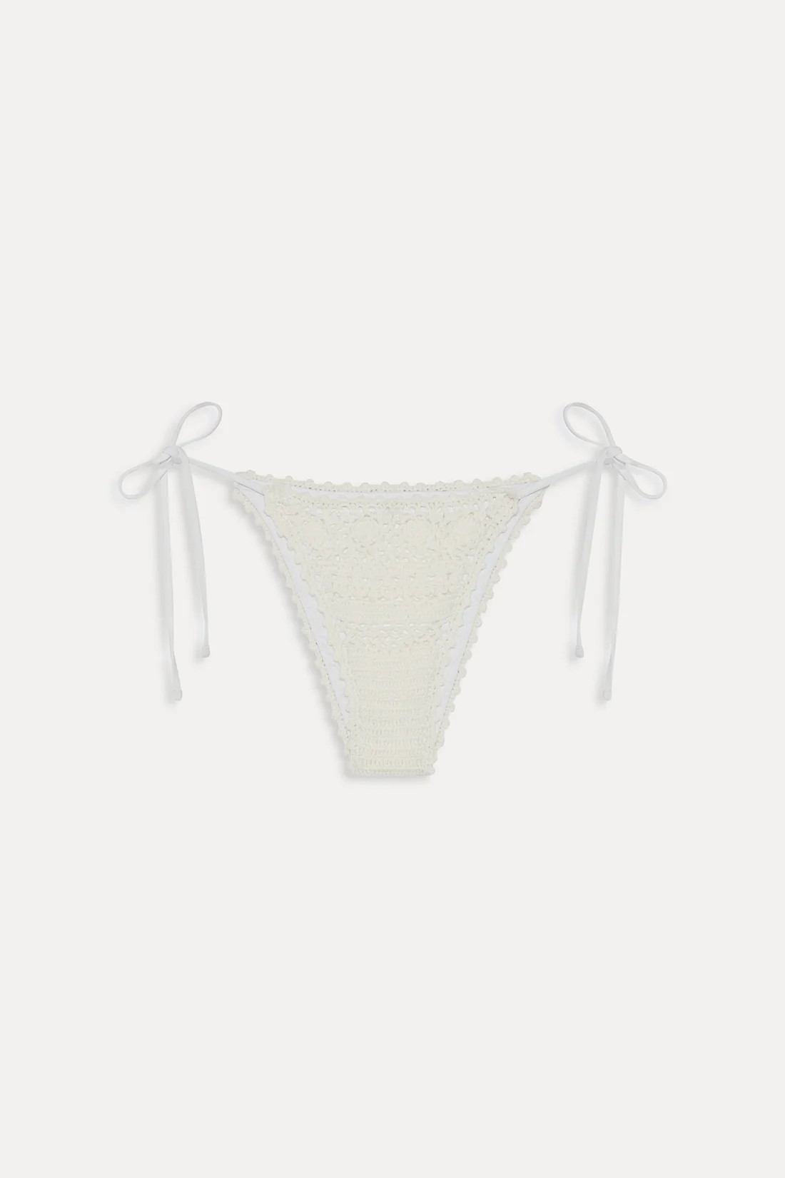 x JENNIE Mackenzie Crochet Bikini Bottom - Ivory Crochet | Frankies Bikinis