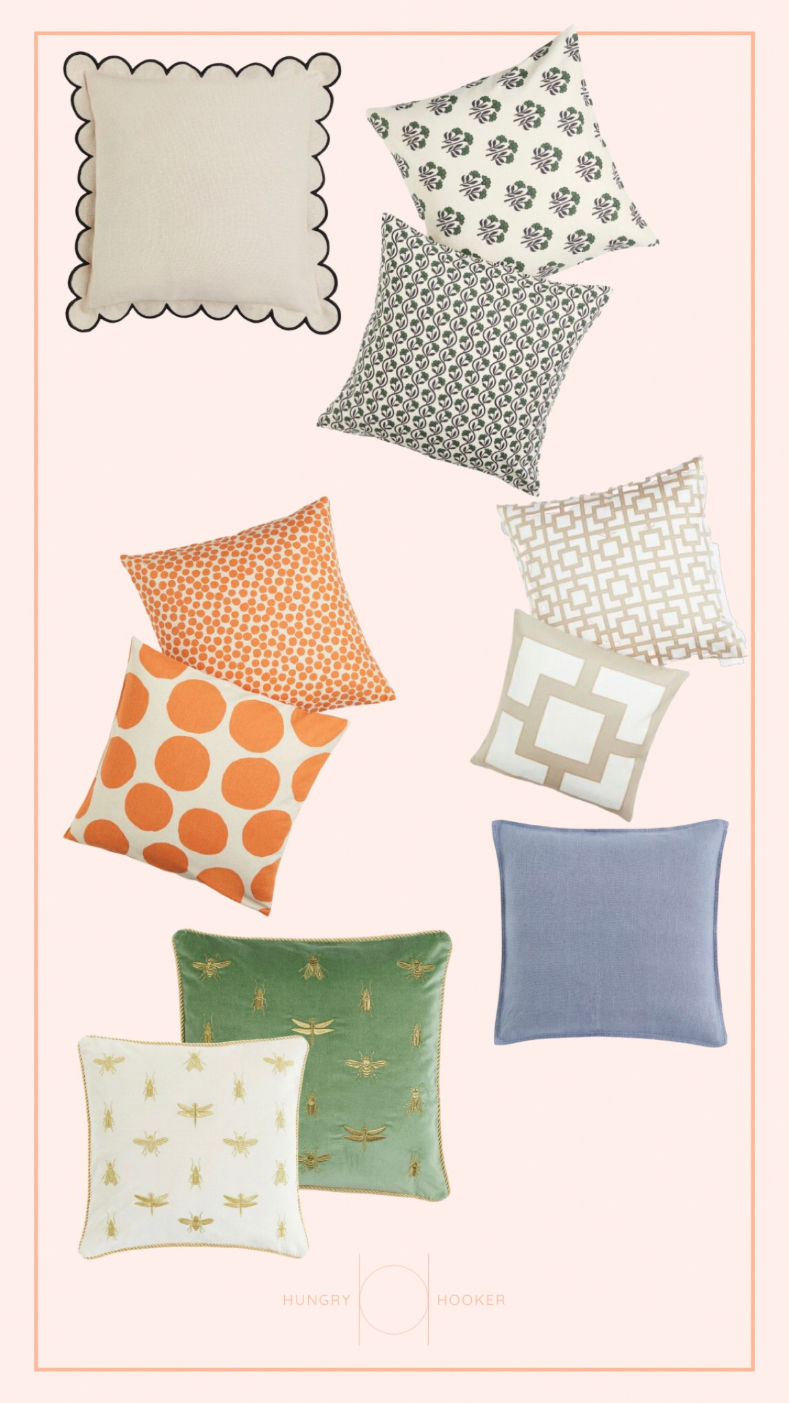 Fun budget friendly pillows from h&m!