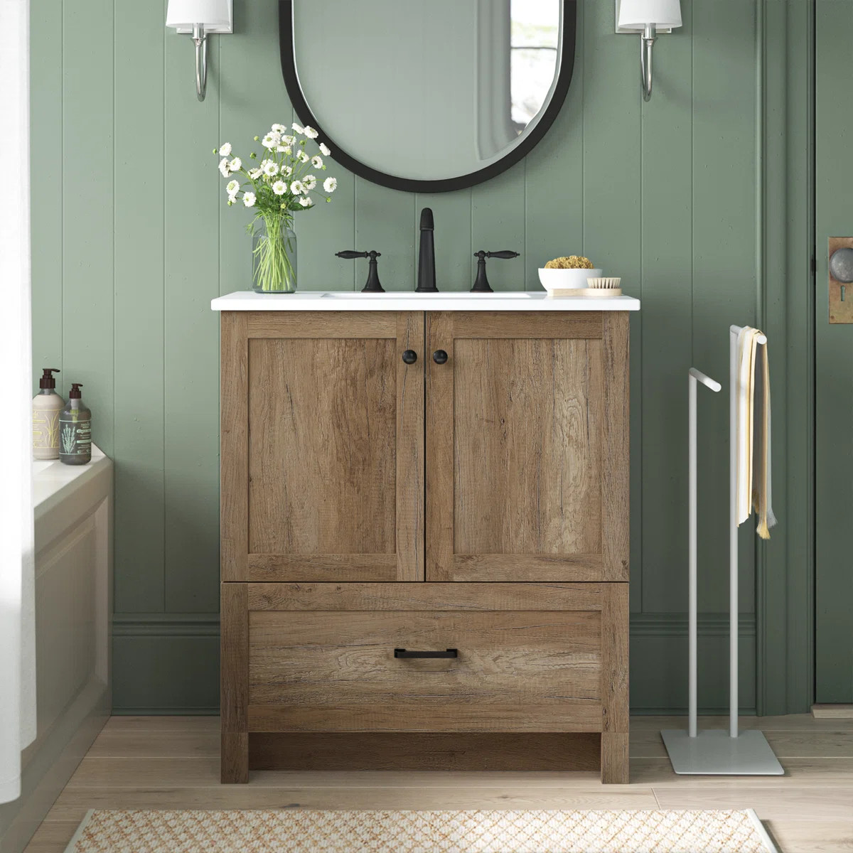 Soma 30'' Single Bathroom Vanity with Engineered Marble Top | Wayfair North America