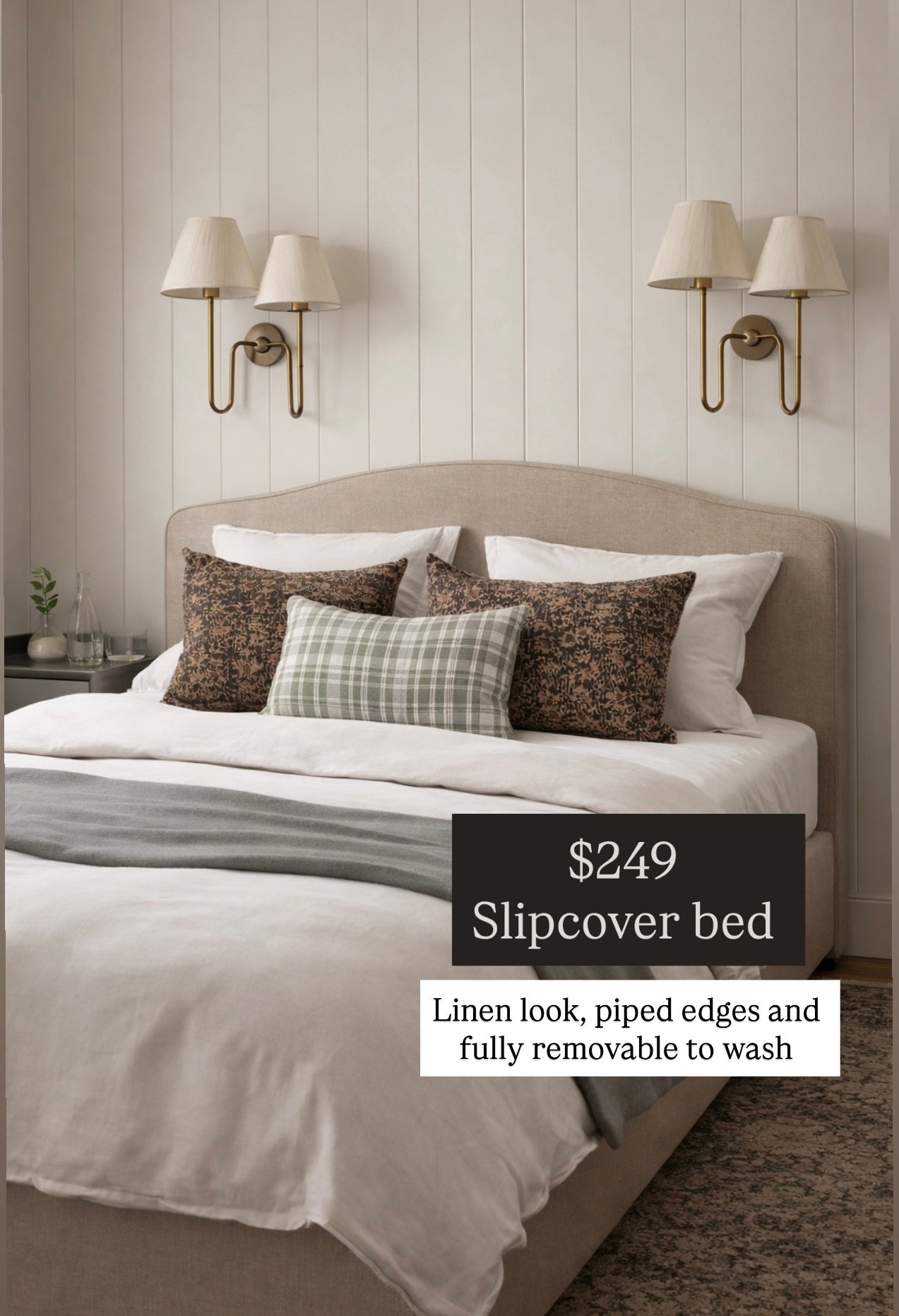 Wow, this slipcovered linen look bad is super affordable for IKEA. The fabric can all be removed and washed as well. Budget bedroom furniture for IKEA.

#LTKHoliday #LTKSaleAlert #LTKHome