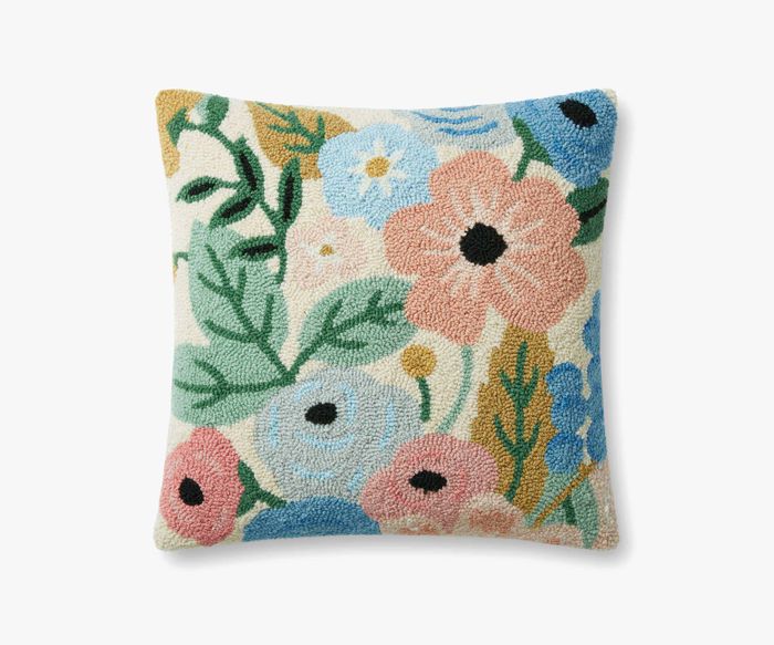 Cream Garden Party Hooked Pillow | Rifle Paper Co. | Rifle Paper Co.