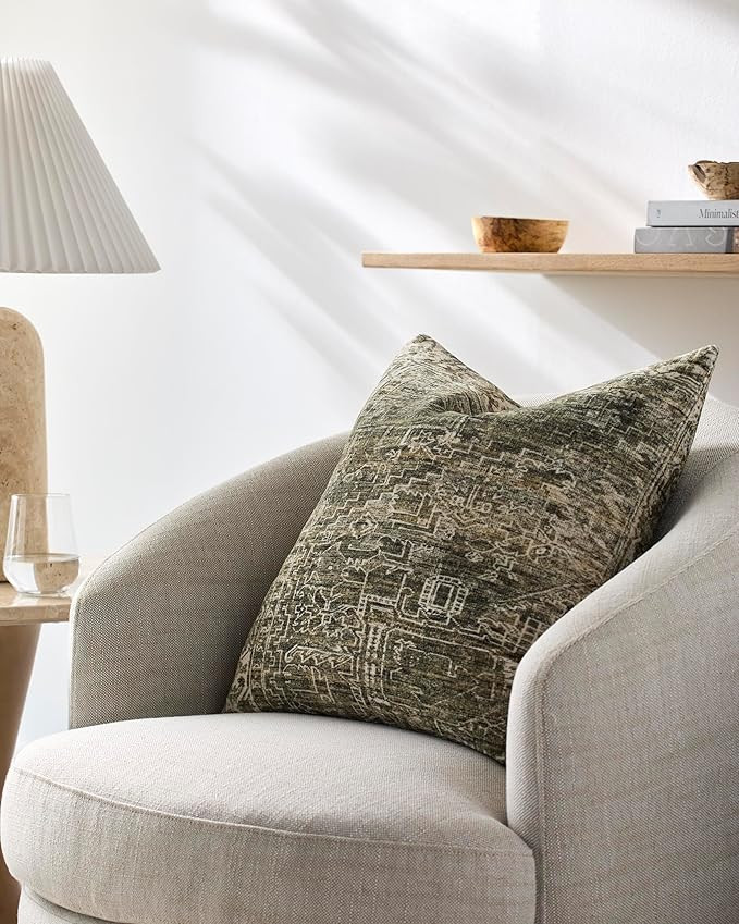 Livabliss x Galey Alix Toole Global Poly Insert Accent Pillow, 18" L x 18" W, Sage | Amazon (US)