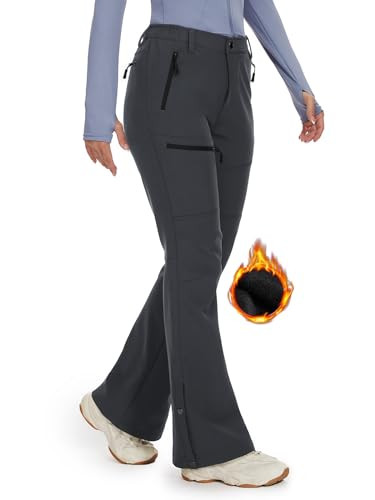 Cycorld Women's Snow Ski Pants Fleece Lined Waterproof Softshell Insulated Flare for Snowboarding... | Amazon (US)
