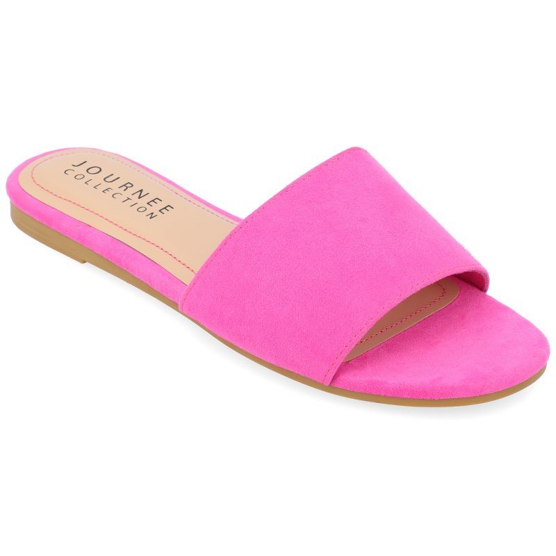 Journee Collection Womens Kolinna Tru Comfort Foam Slip On Slide Flat Sandals | Target