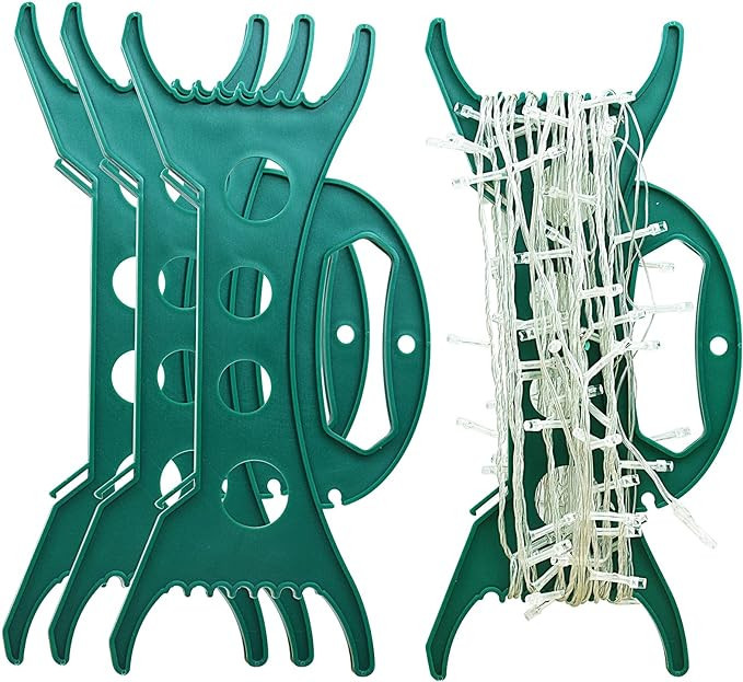 4PCS Christmas Lights Storage Holder Green Christmas Lights Organizer All Purpose Light and Cord ... | Amazon (US)