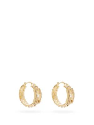 F-logo crystal hoop earrings | Matches (US)