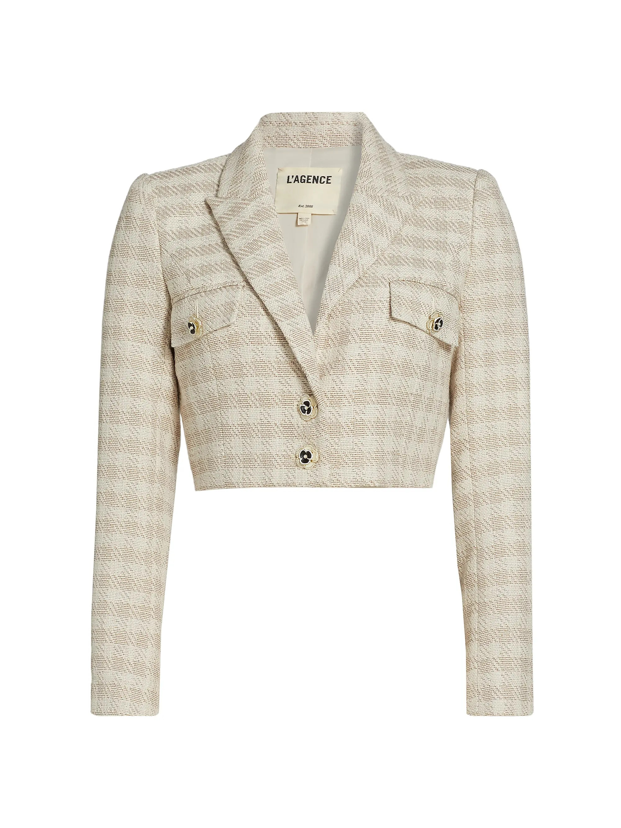 Maura Check Crop Blazer | Saks Fifth Avenue