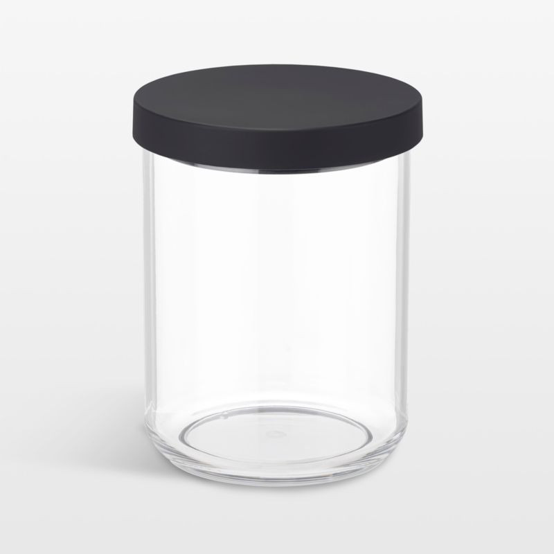 NeatMethod Small Clear Canister with Black Lid + Reviews | Crate & Barrel | Crate & Barrel