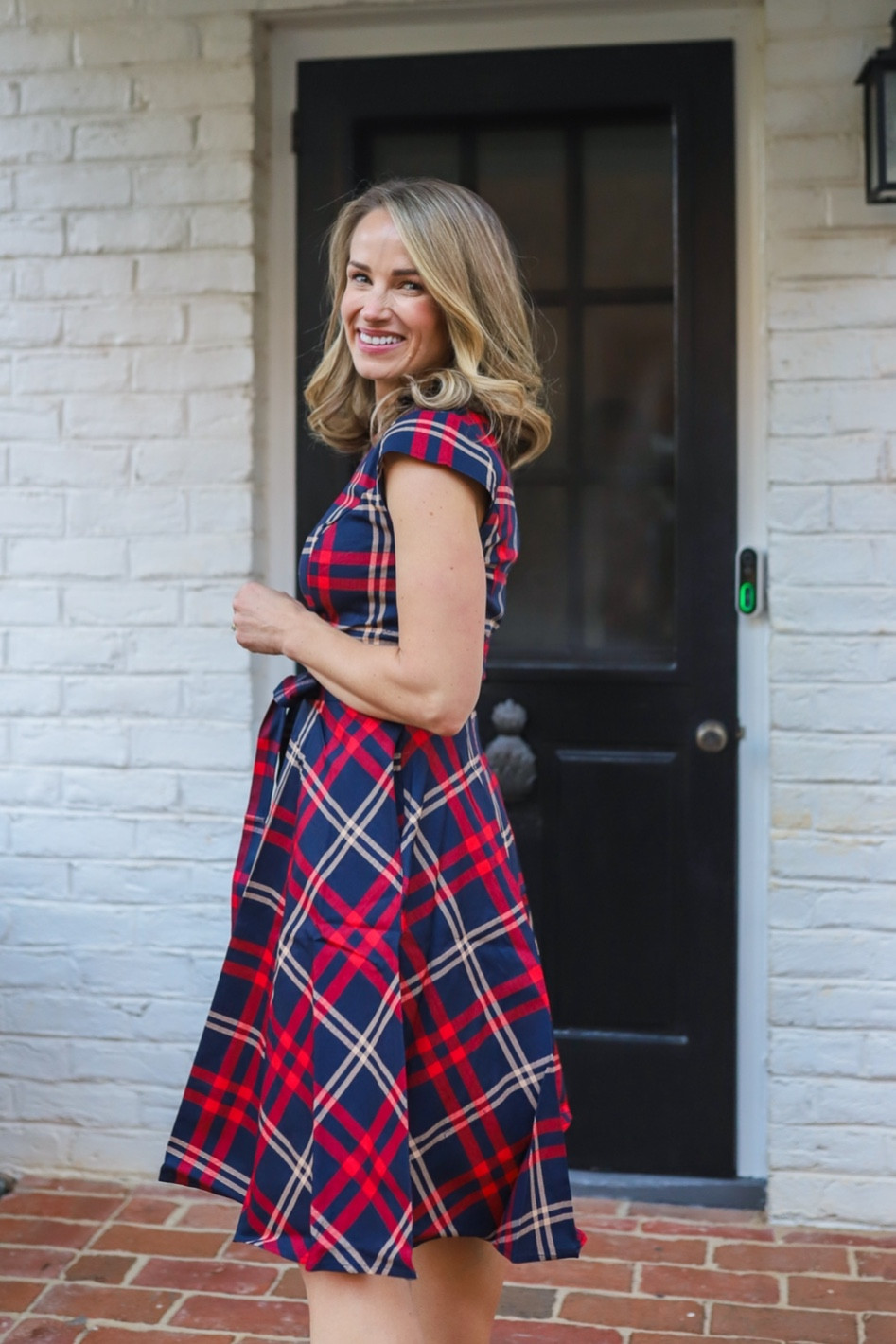 How cute is this dress. The style is totally vintage and I love it. It’s such a fun option for Christmas Eve services and cocktail parties. It fits TTS (I’m wearing an XS). I love that it has a waist tie, which helps accentuate the waist.  It’s under $35

I also ordered the green plaid version which didn’t come with a belt. I love both, but I prefer the belt and I prefer the green colorway on me.

#LTKSeasonal #LTKunder50 #LTKHoliday