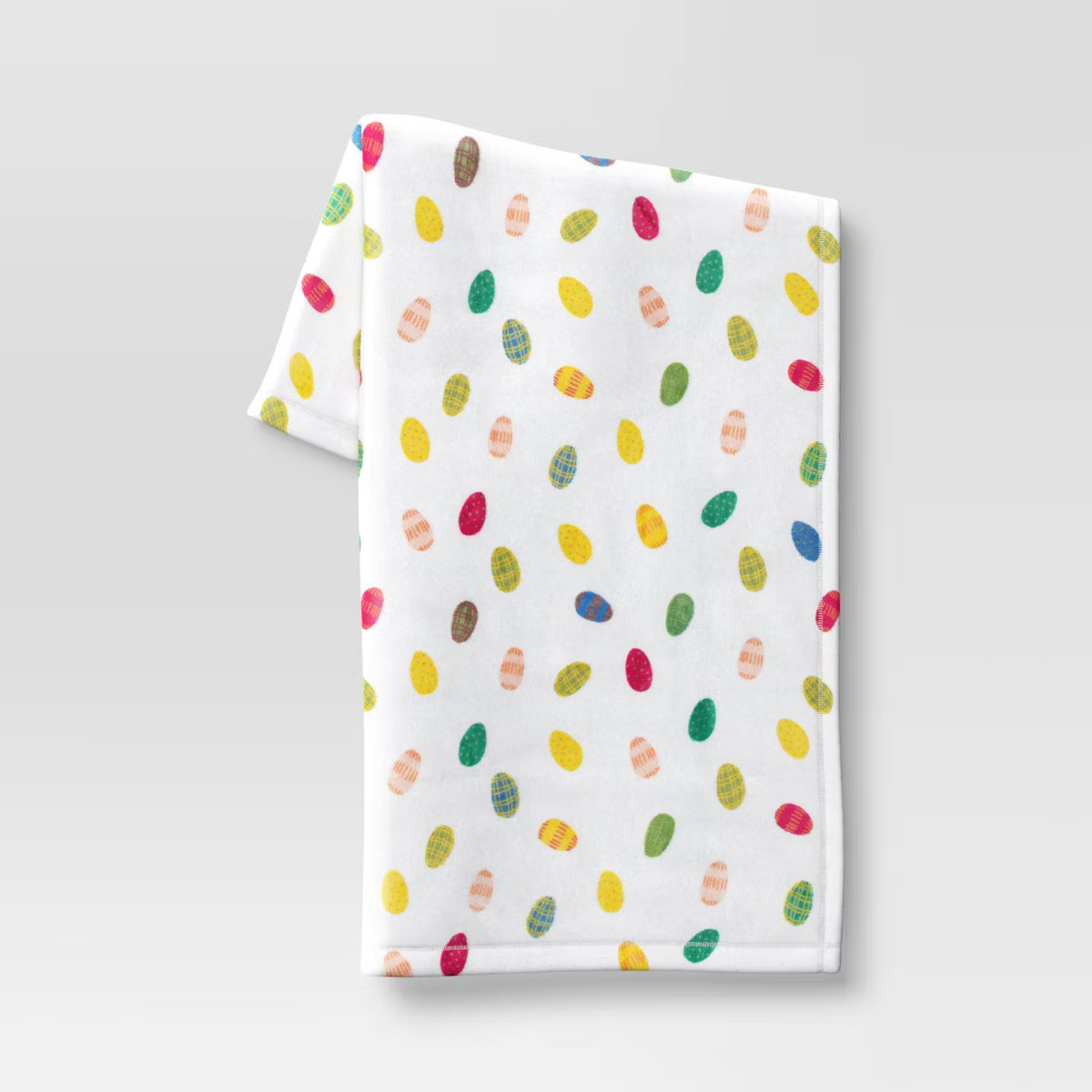 Printed Plush Easter Eggs Throw Blanket Blue - Room Essentials™ | Target