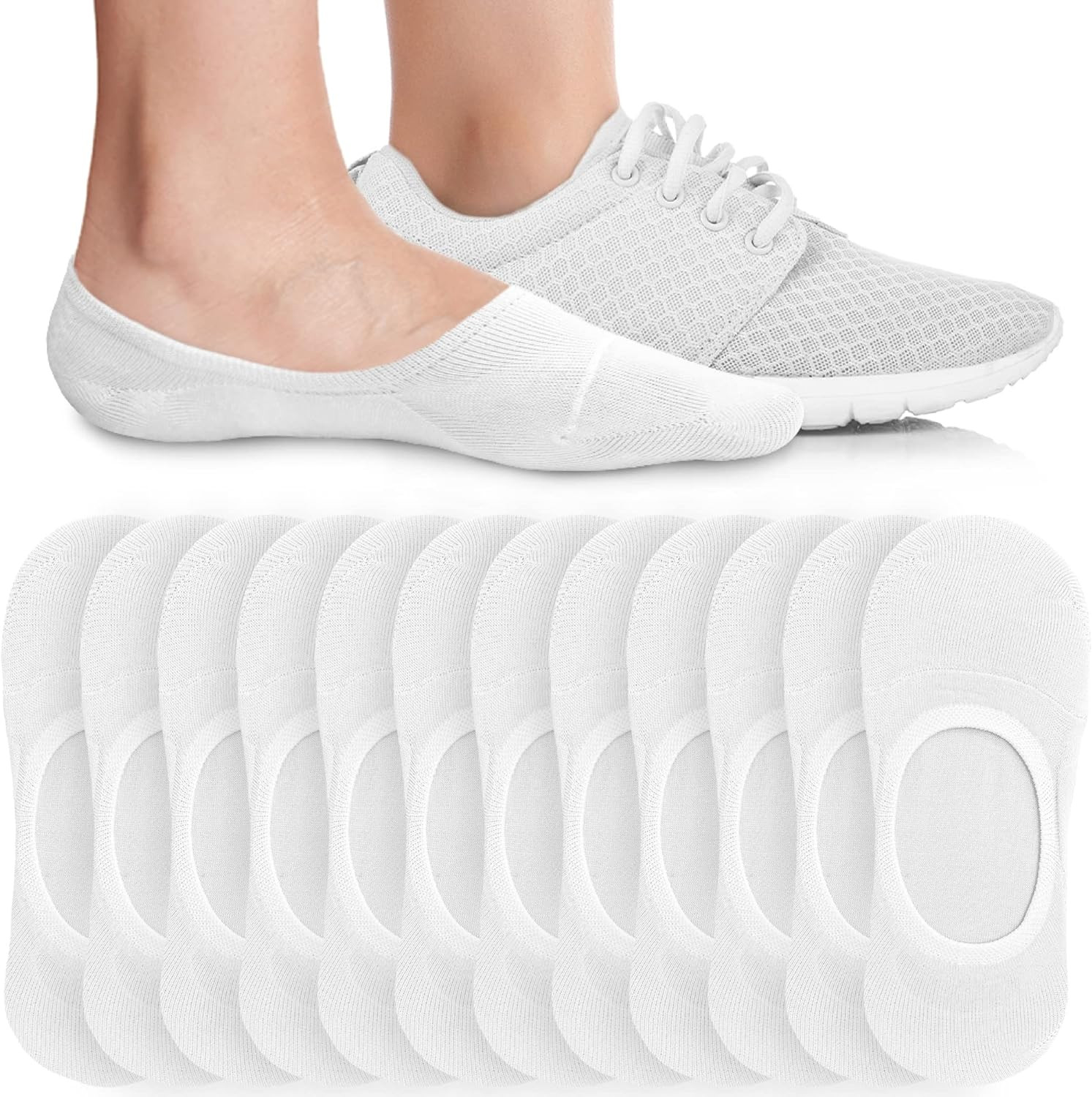 Eedor No Show Socks Womens Non Slip Low Cut Socks for Women… | Amazon (US)