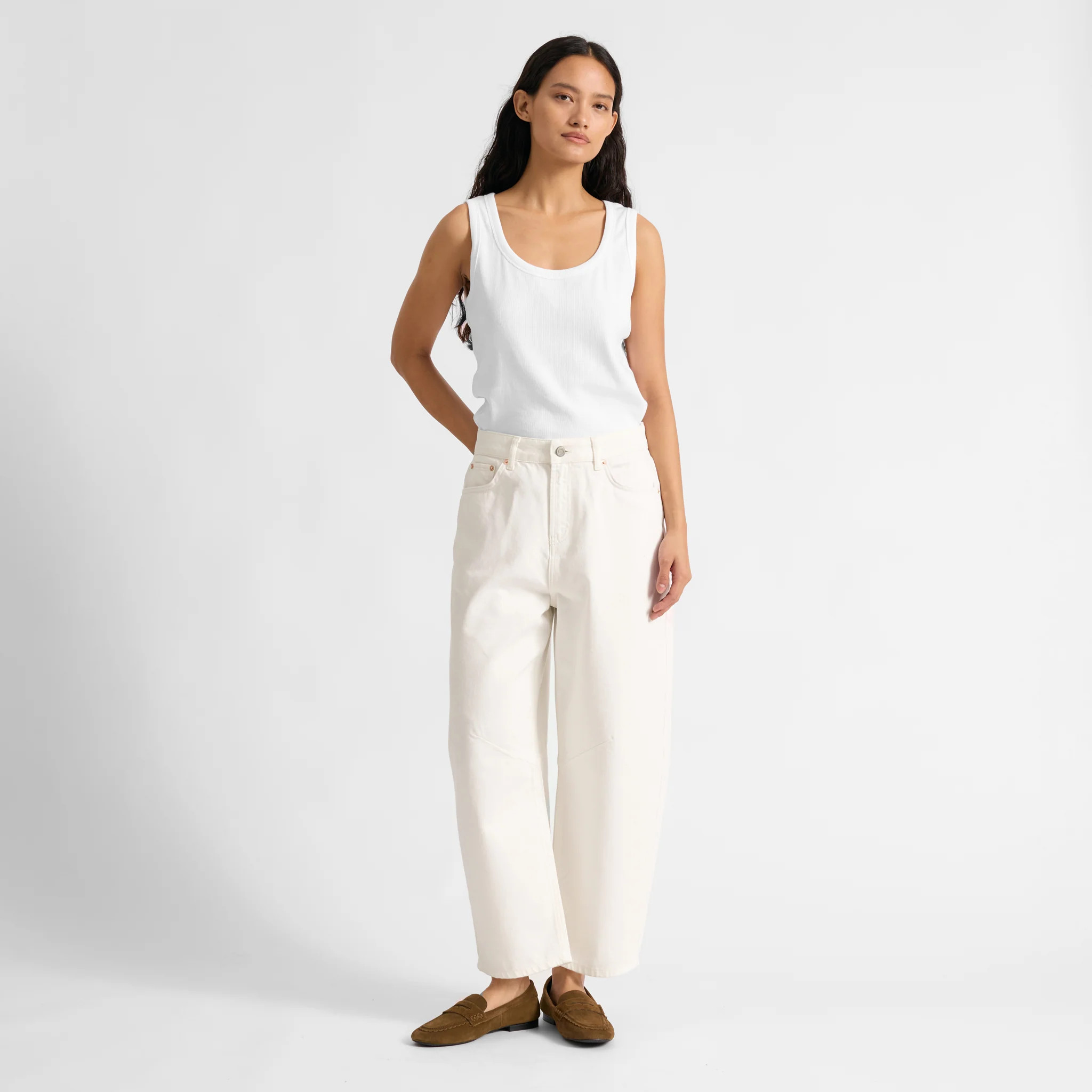 White Barrel Jeans | Albaray