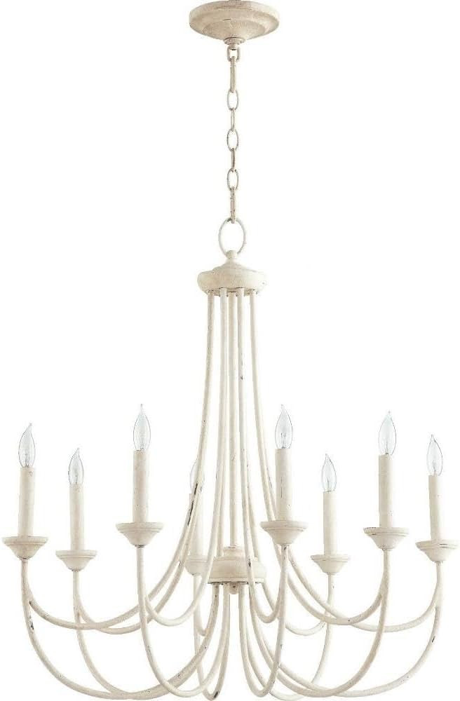 Quorum 6250-8-70 Traditional Eight Light Chandelier from Brooks Collection in White Finish, | Amazon (US)