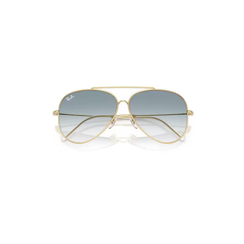 Ray-Ban Aviator Reverse Sunglasses Arista Gold Frame Blue Lenses 62-11 | Ray-Ban (US)