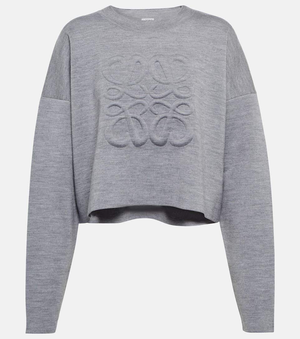 Anagram cropped wool-blend sweater | Mytheresa (US/CA)