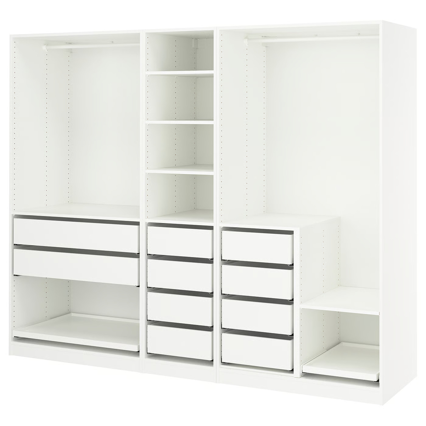 PAX Wardrobe combination, white, 98 3/8x22 7/8x79 1/8 " | IKEA US