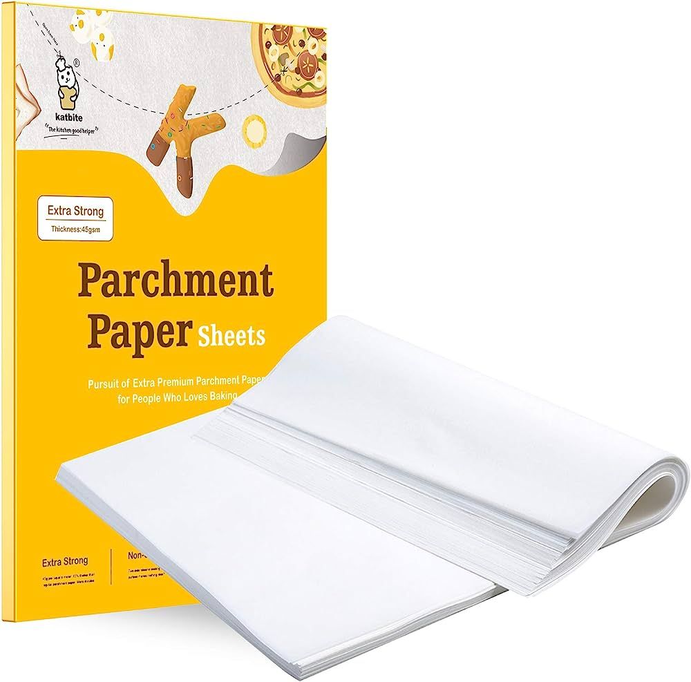 katbite 200Pcs 9x13 inch Heavy Duty Parchment Paper Sheets, Precut Parchment Paper for Quarter Sh... | Amazon (US)