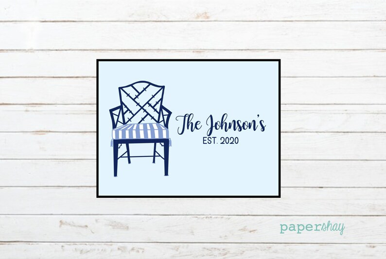 Personalized Welcome Mat, Custom Floor Mat, Preppy Chair, Indoor or Outdoor Mat | Etsy (US)