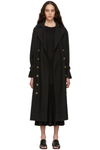 Totême - Black Pisa Trench Coat | SSENSE