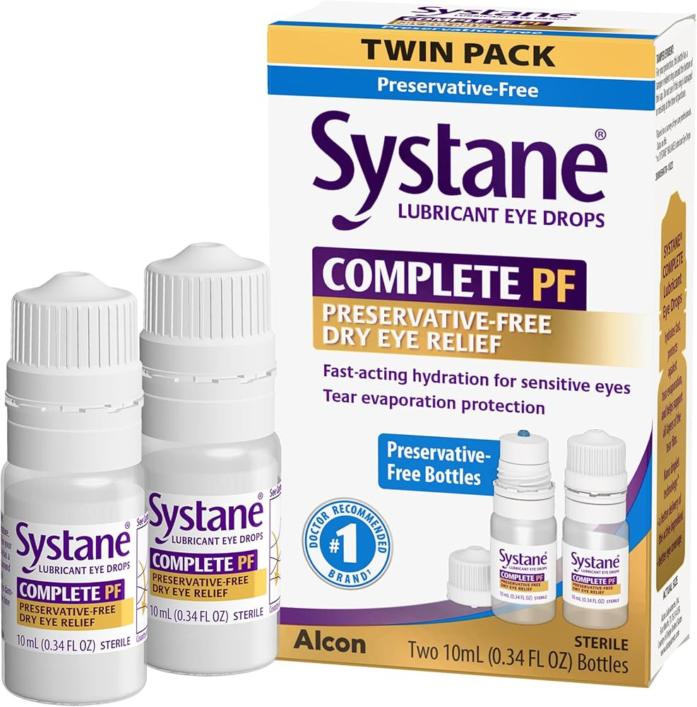 Systane COMPLETE PF Multi-Dose Preservative Free Dry Eye Drops 0.34 Fl Oz, 2 count (pack of 1) (P... | Amazon (US)